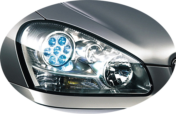 Nissan Cima equipped with seven lens headlamps